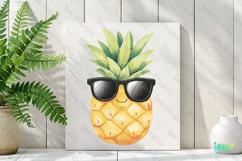 Funny pineapple- Funny Fruits &amp; Vegetables Clipart Product Image 2
