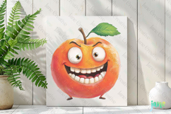 Funny Apple- Funny Fruits &amp; Vegetables Clipart Product Image 2