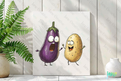 Funny Fruits &amp; Vegetables Clipart Product Image 2