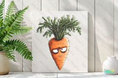 Funny Carrot- Funny Fruits &amp; Vegetables Clipart Product Image 2