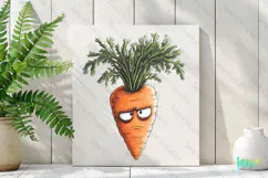 Funny Carrot- Funny Fruits & Vegetables Clipart Product Image 2