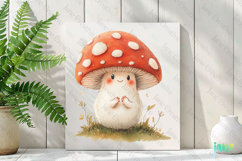 Funny Mushroom - Funny Fruits &amp; Vegetables Clipart Product Image 3