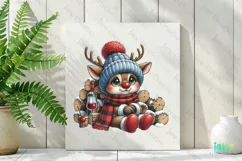 Funny Reindeer Christmas PNG Clipart Product Image 3