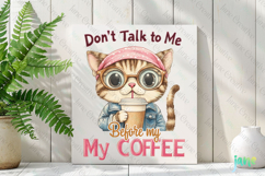Don&#039;t Talk to Me Before my My Coffee Funny Sarcastic Animal Product Image 2