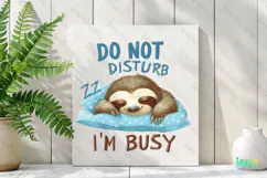 Do Not Diturb I'm Busy Funny Sarcastic Animal Quotes Clipart Product Image 2