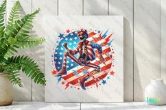 Funny Skeleton 4th of July Sublimation Product Image 3