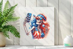 Funny Skeleton 4th of July Sublimation Product Image 2