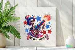 Funny Skeleton 4th of July Sublimation Product Image 2