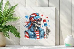 Funny Skeleton 4th of July Sublimation Product Image 2