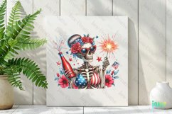 Funny Skeleton 4th of July Sublimation Product Image 2