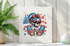 Funny Skeleton 4th of July Sublimation Product Image 2