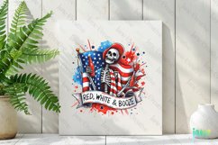 Funny Skeleton 4th of July Sublimation Product Image 2