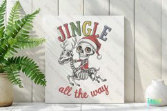 Jingle All The Way Funny Skeleton Christmas PNG Product Image 2
