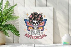 Antisocial Skeleton PNG Sublimation Product Image 2