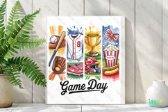 Game Day Baseball Brushstroke Sublimation Bundle Product Image 2