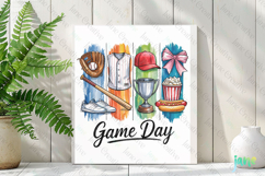 Game Day Baseball Brushstroke Sublimation Bundle Product Image 2