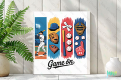 Game On Baseball Brushstroke Sublimation Bundle Product Image 2