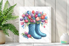 Garden Boots Sublimation Clipart Bundle Product Image 2