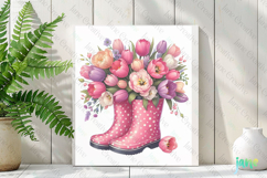 Garden Boots Sublimation Clipart Bundle Product Image 2