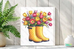 Garden Boots Sublimation Clipart Bundle Product Image 2