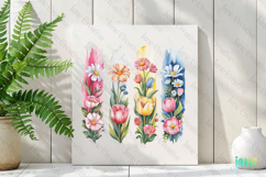 Garden Brushstroke Clipart Sublimation Product Image 2