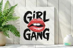 Girl Gang Sexy Lips Sublimation Clipart Product Image 2