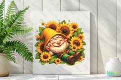 Gnome With Sunflowers Sublimation Product Image 2