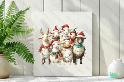 Christmas Group Of Goat Farm Animals Clipart Product Image 2
