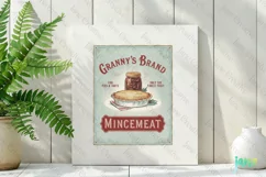 Granny's Brand Mincemeat Vintage Christmas Labels Clipart Product Image 2