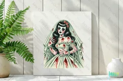 Halloween Vintage Pin-up Girl Clipart Product Image 2
