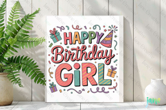 Happy Birthday Girl Sublimation Product Image 2