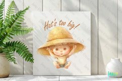 Hat&#039;s Too Big Funny Sarcastic Baby Clipart Product Image 2