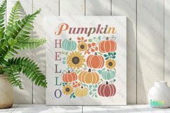Hello Pumpkin Boho Fall Autumn Clipart Product Image 3