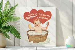 Here's Soapin You'll Be My Valentine Vintage PNG Product Image 2