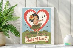 Hula Ya Luv Valentine Vintage PNG Product Image 2