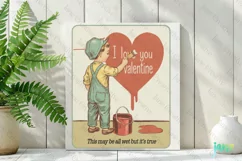 I Love You Valentine Vintage PNG Product Image 2