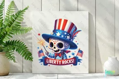 Liberty Rocks Funny 4th Of July Clipart Product Image 2