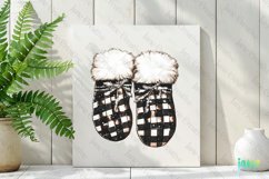 Luxury Plaid Black and White Christmas Clipart Product Image 2