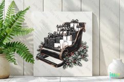 Luxury Plaid Black and White Christmas Clipart Product Image 2