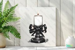 Luxury Plaid Black and White Christmas Clipart Product Image 2