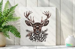 Luxury Plaid Black and White Christmas Clipart Product Image 2