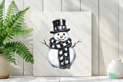 Luxury Plaid Black and White Christmas Clipart Product Image 2