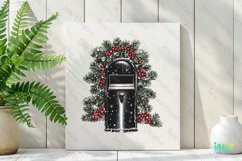 Luxury Plaid Black and White Christmas Clipart Product Image 2