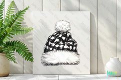 Luxury Plaid Black and White Christmas Clipart Product Image 2
