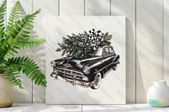Luxury Plaid Black and White Christmas Clipart Product Image 2