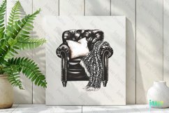 Luxury Plaid Black and White Christmas Clipart Product Image 2