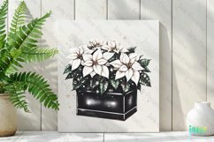 Luxury Plaid Black and White Christmas Clipart Product Image 2