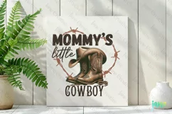 Mommy's Little Cowboy Sublimation PNG Product Image 2