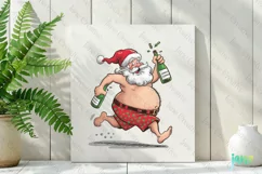 Naughty Santa Claus Christmas Sublimation Clipart Product Image 2