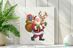 Naughty Santa Claus Christmas Sublimation Clipart Product Image 2